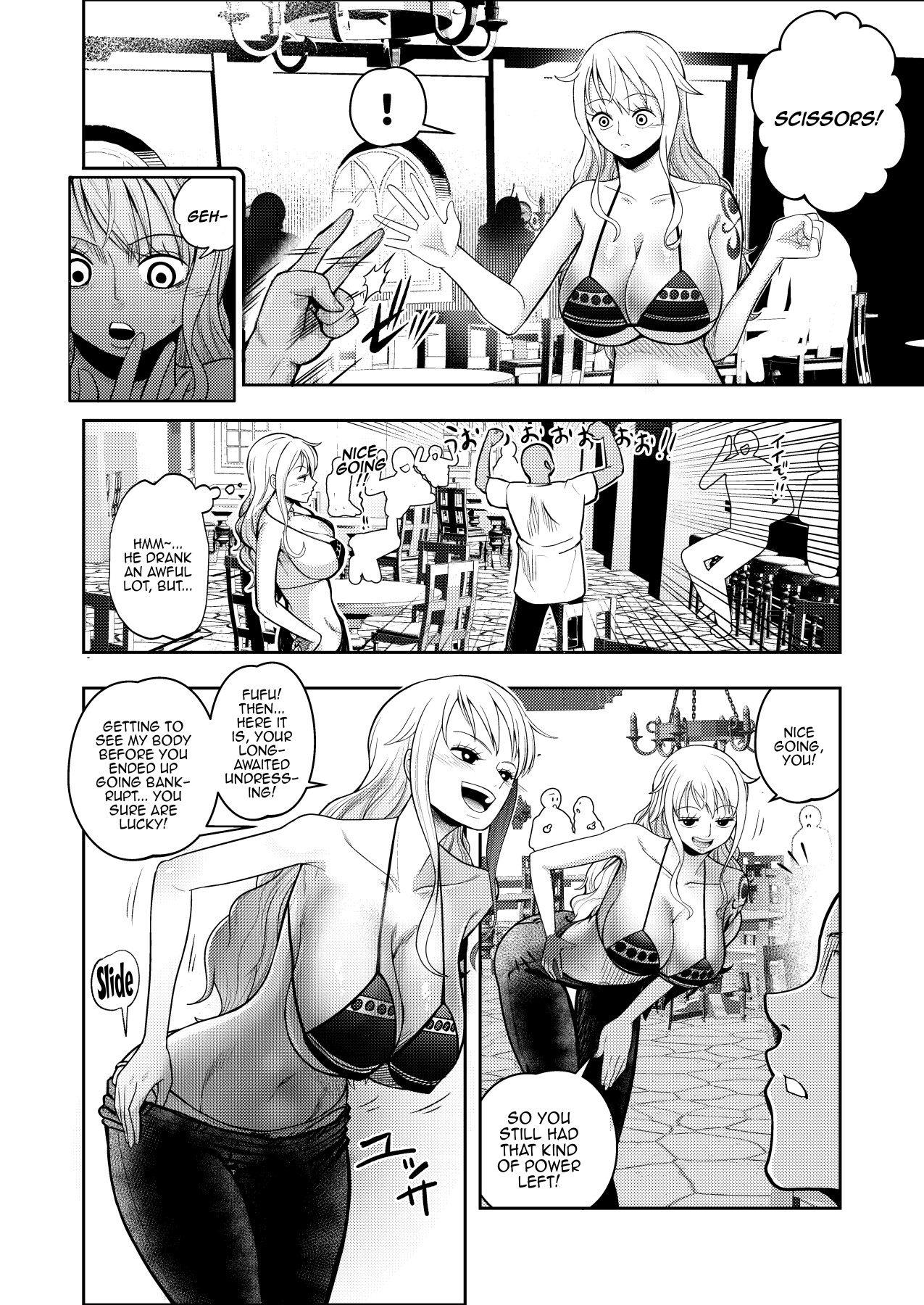 Hentai Manga Comic-Book About Nami Getting Taught A Lesson By A Bald Mob In Strip Rock, Paper, Scissors-Read-5